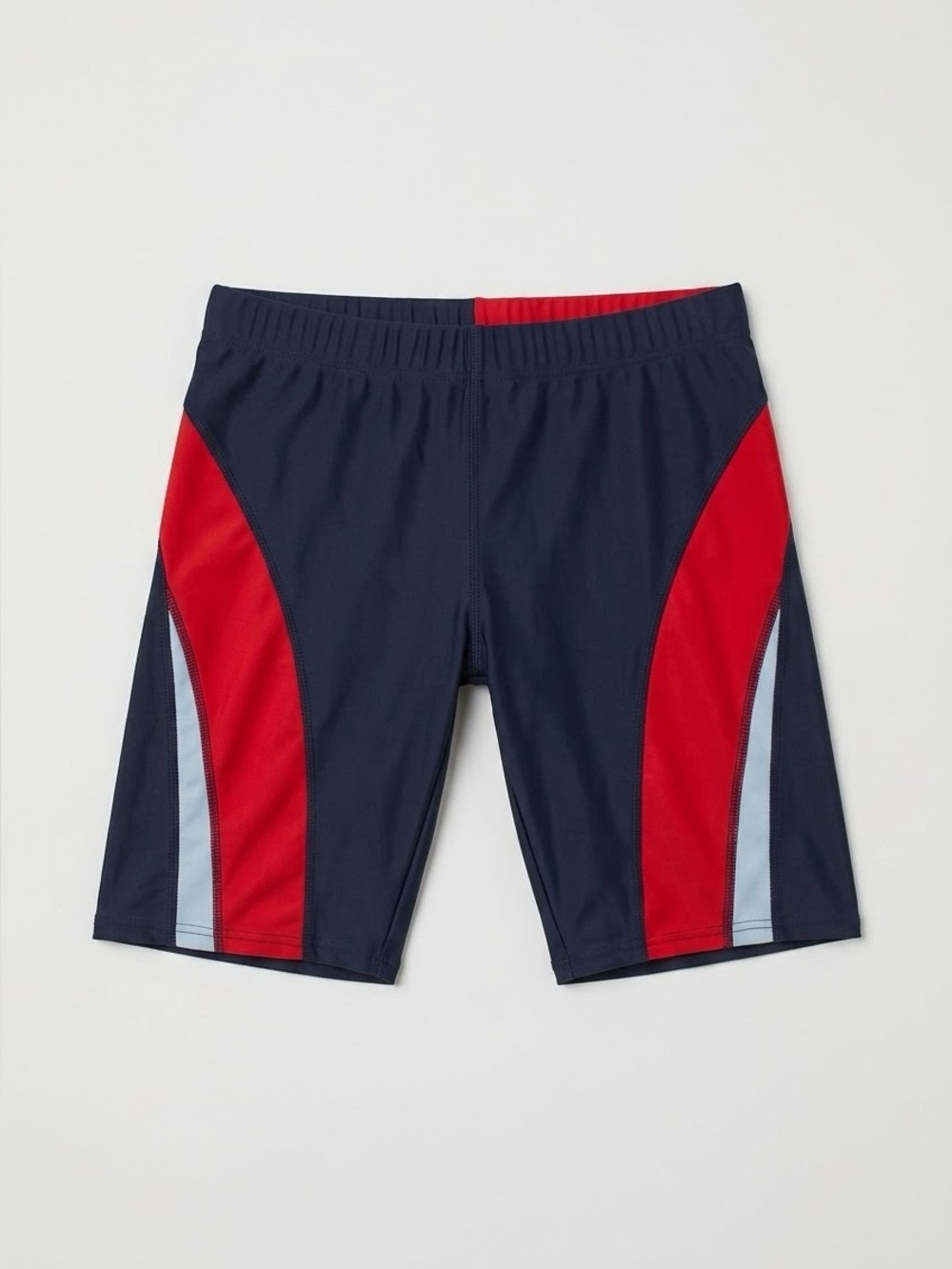 Men's Compression Swim Jammers Bike Short Style Trunks Black Red Size 34 NWT